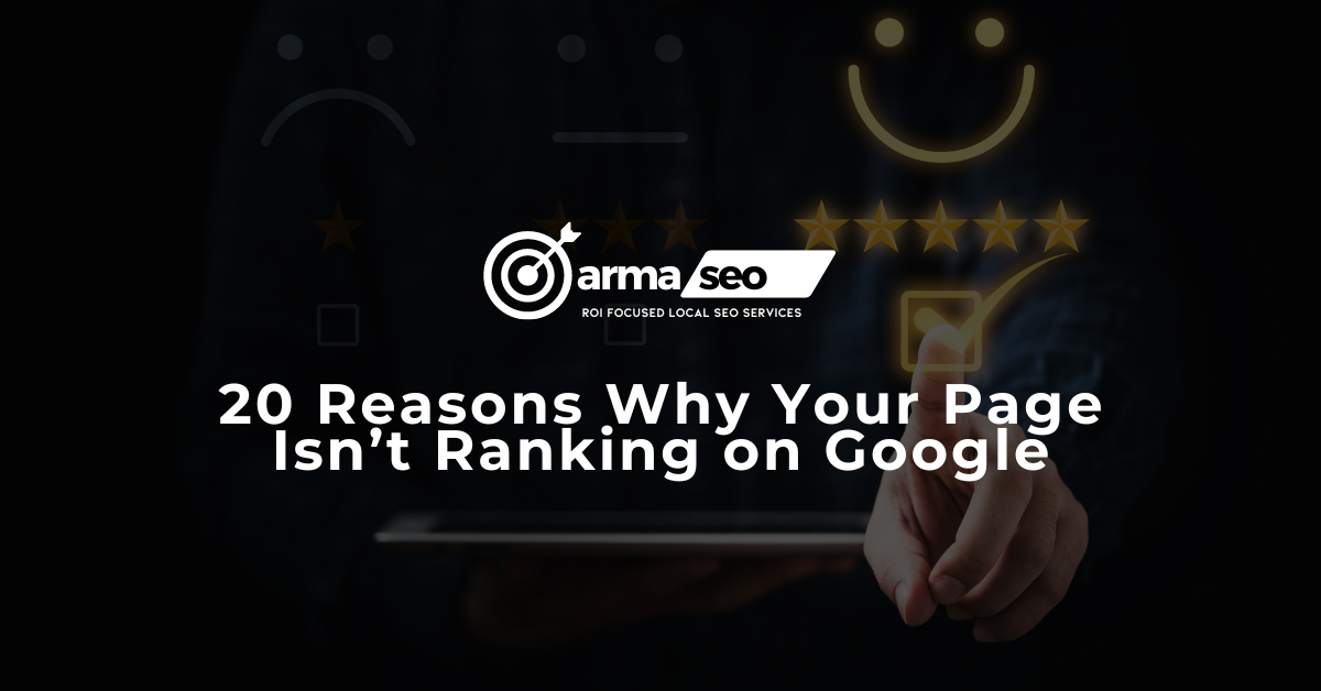 20 Reasons Why Your Page Isn't Ranking On Google